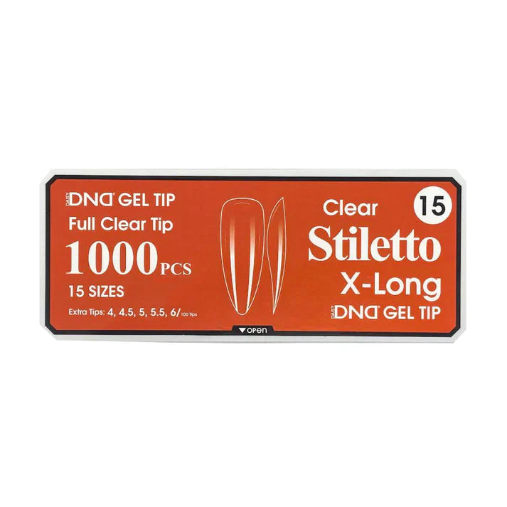 DND Clear Gel Tips - Pro Box (1000pcs)