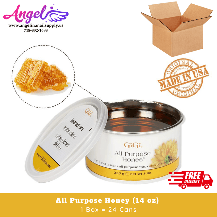 GiGi All Purpose Honee Wax (24 Cans/Box - 14oz each can) - Angelina Nail Supply NYC