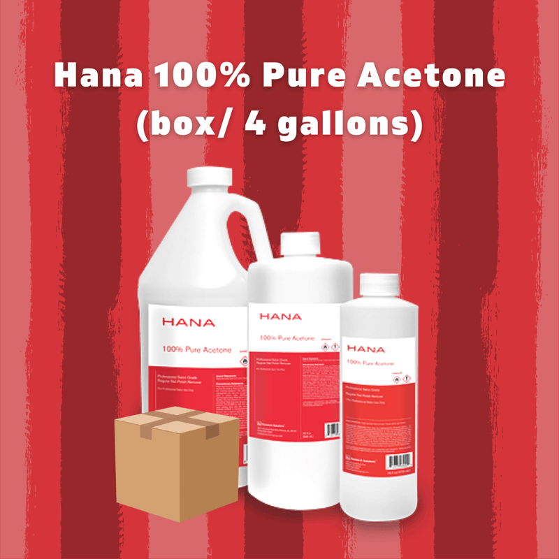 Hana 100% Pure Acetone (box/4 gallon) - Angelina Nail Supply NYC