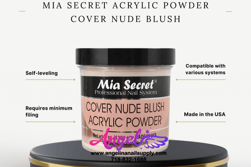Mia Secret Acrylic Powder Cover Nude Blush 4oz - Angelina Nail Supply NYC