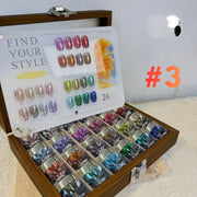 Mirror Chrome Powder Set 24 Colors - Angelina Nail Supply NYC
