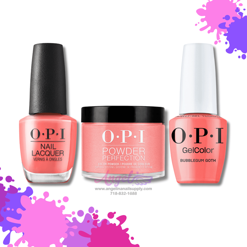 OPI 3in1 combo DP-GC-NL F030 Bubblegum Goth - Angelina Nail Supply NYC