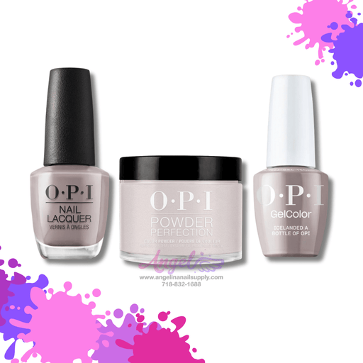 OPI 3in1 combo DP-GC-NL I53 Icelanded a Bottle of OPI - Angelina Nail Supply NYC