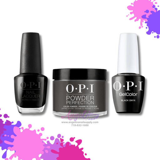 OPI 3in1 combo DP-GC-NL T02 BLACK ONYX - Angelina Nail Supply NYC