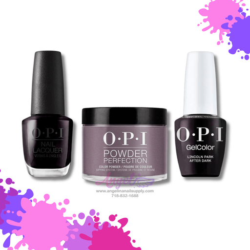 OPI 3in1 combo DP-GC-NL W42 LINCOLN PARK AFTER DARK - Angelina Nail Supply NYC