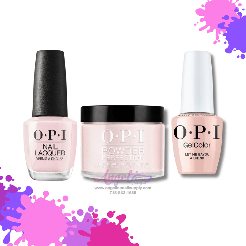 OPI 3in1 combo DP-GCT-NL N51 LET ME BAYOU A DRINK - Angelina Nail Supply NYC