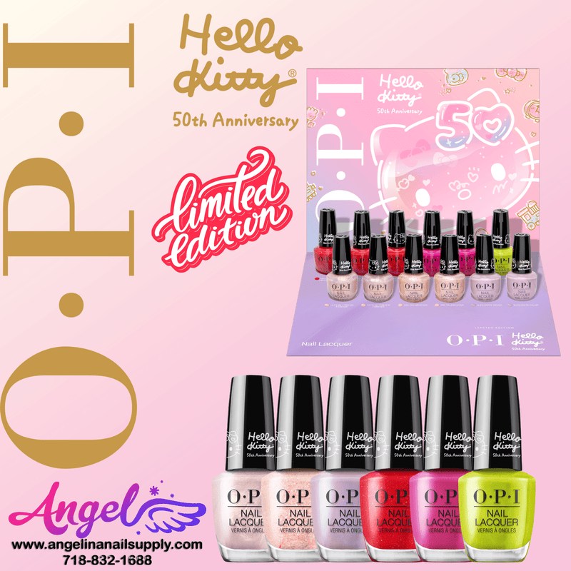 OPI Nail Lacquer - Hello Kitty 50th Anniversary Collection 6 Colors (12 bottles) | Limited Edition - Angelina Nail Supply NYC