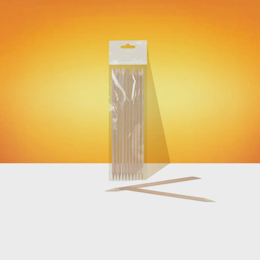 Staleks Wooden Orange Stick Long/150 mm (10 pcs) - Angelina Nail Supply NYC