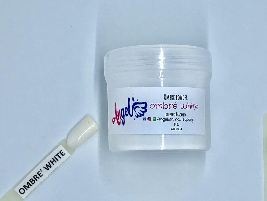 Angel Ombre Powder 35 Cover White Glitter - Angelina Nail Supply NYC