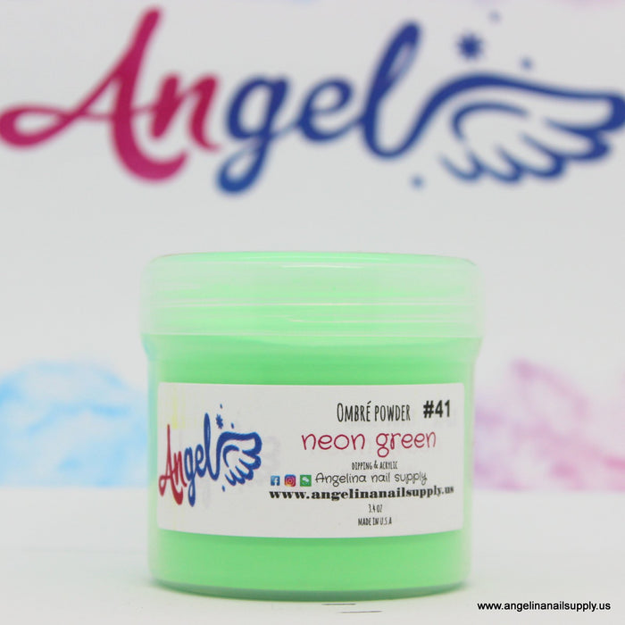 Angel Ombre Powder 41 Neon Green - Angelina Nail Supply NYC