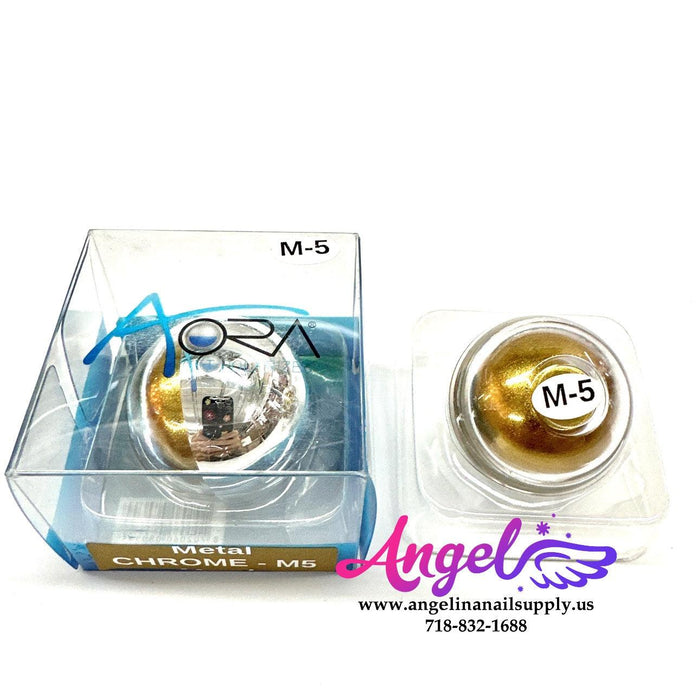 Aora Chrome Powder M05 Gold Metal - Angelina Nail Supply NYC