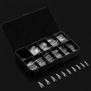 Aprés Box of Tips Natural - Stiletto - Long - Angelina Nail Supply NYC