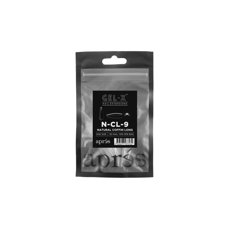 Aprés Refill Bags Natural Coffin Long (50pcs/pack) - Angelina Nail Supply NYC