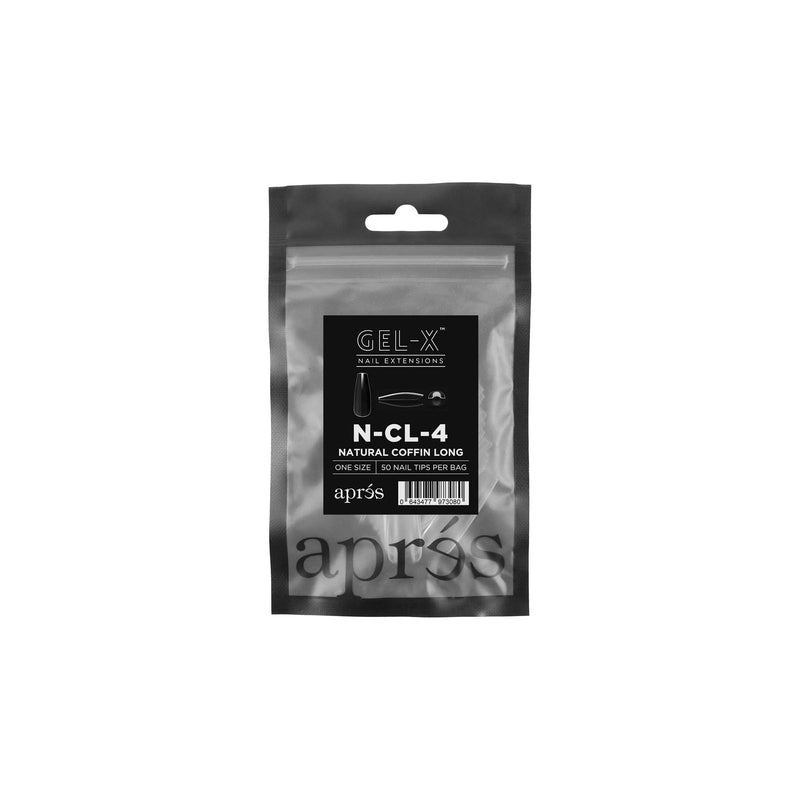 Aprés Refill Bags Natural Coffin Long (50pcs/pack) - Angelina Nail Supply NYC