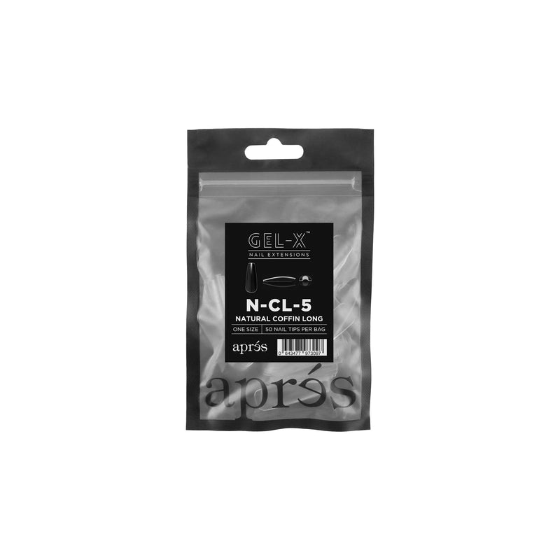 Aprés Refill Bags Natural Coffin Long (50pcs/pack) - Angelina Nail Supply NYC