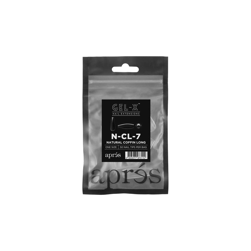 Aprés Refill Bags Natural Coffin Long (50pcs/pack) - Angelina Nail Supply NYC
