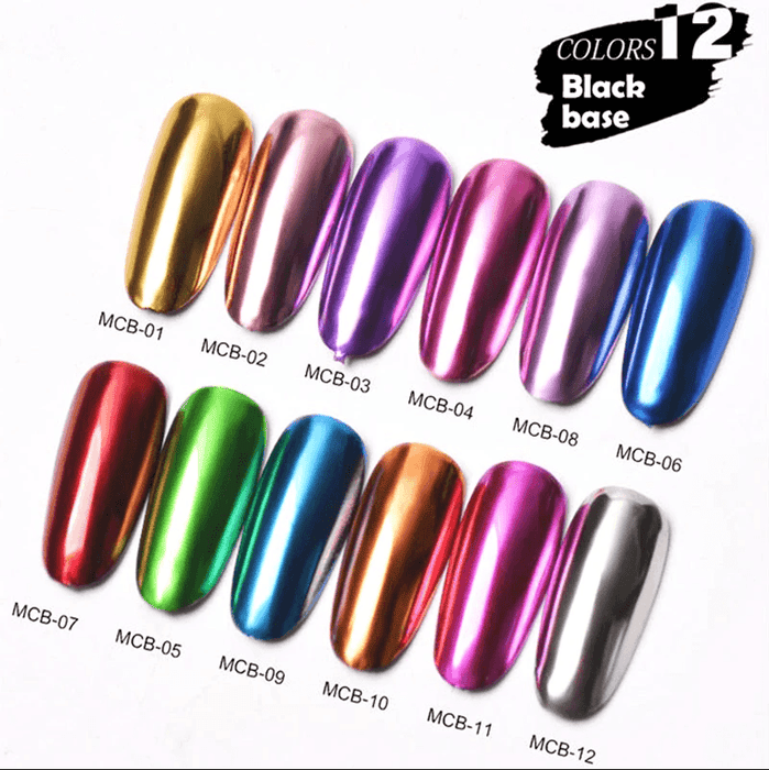 Chrome Mirror Powder Pigment MCB01 - Angelina Nail Supply NYC