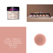 CND - Perfect Color Powder - Warm Medium Brown 3.7 oz - Angelina Nail Supply NYC