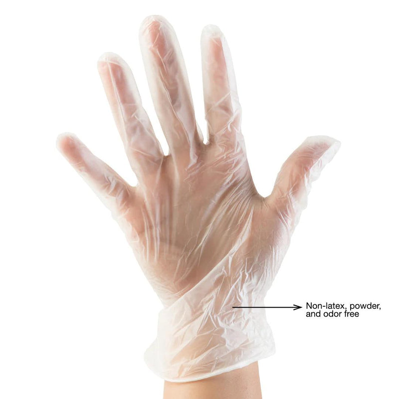 Colortrak Clear Vinyl Glove | Size: Medium (Case/10boxes) - Angelina Nail Supply NYC