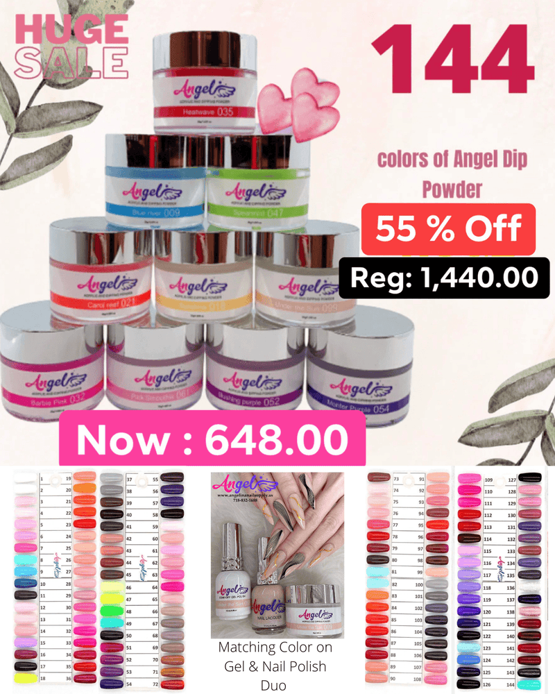 Combo 144 Colors Dip Powder - Angelina Nail Supply NYC