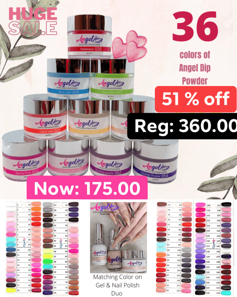 Combo 36 Colors Dip Powder - Angelina Nail Supply NYC