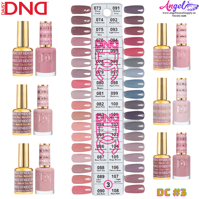 DC3 Collection 3 (Full Set 36 Colors 73 - 108) - Angelina Nail Supply NYC