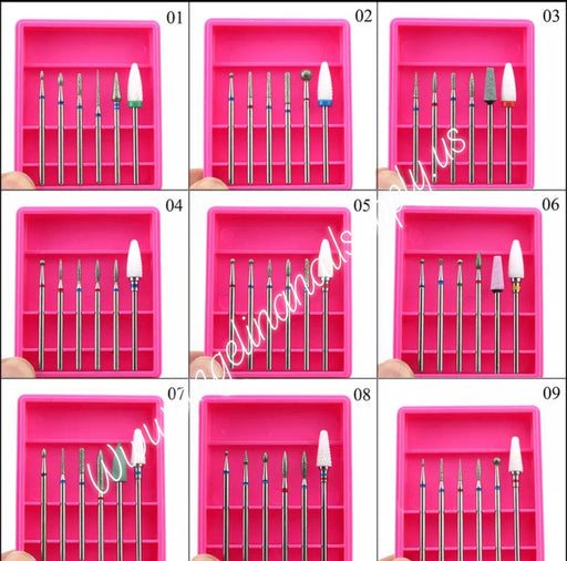 Diamond Nail Drill Bit Set (box) - Angelina Nail Supply NYC