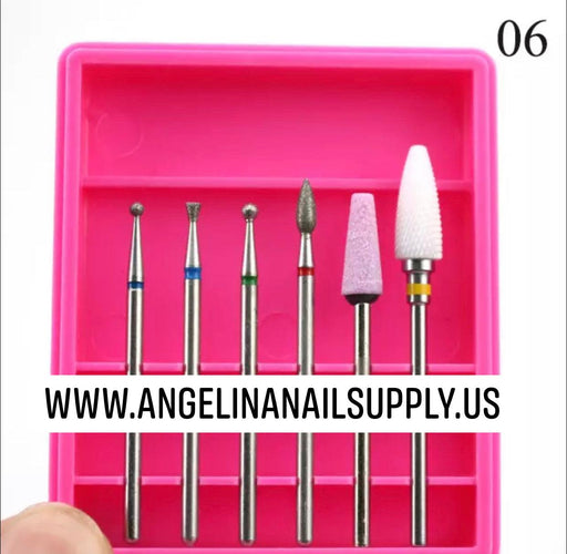 Diamond Nail Drill Bit Set (box) - Angelina Nail Supply NYC