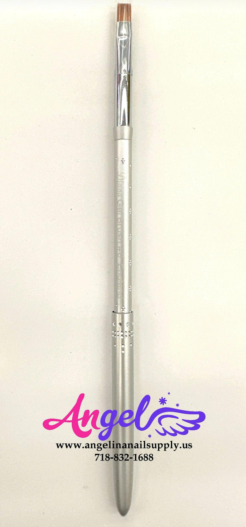 Diana Gel Brush Brown Hair Silver Cap - Angelina Nail Supply NYC