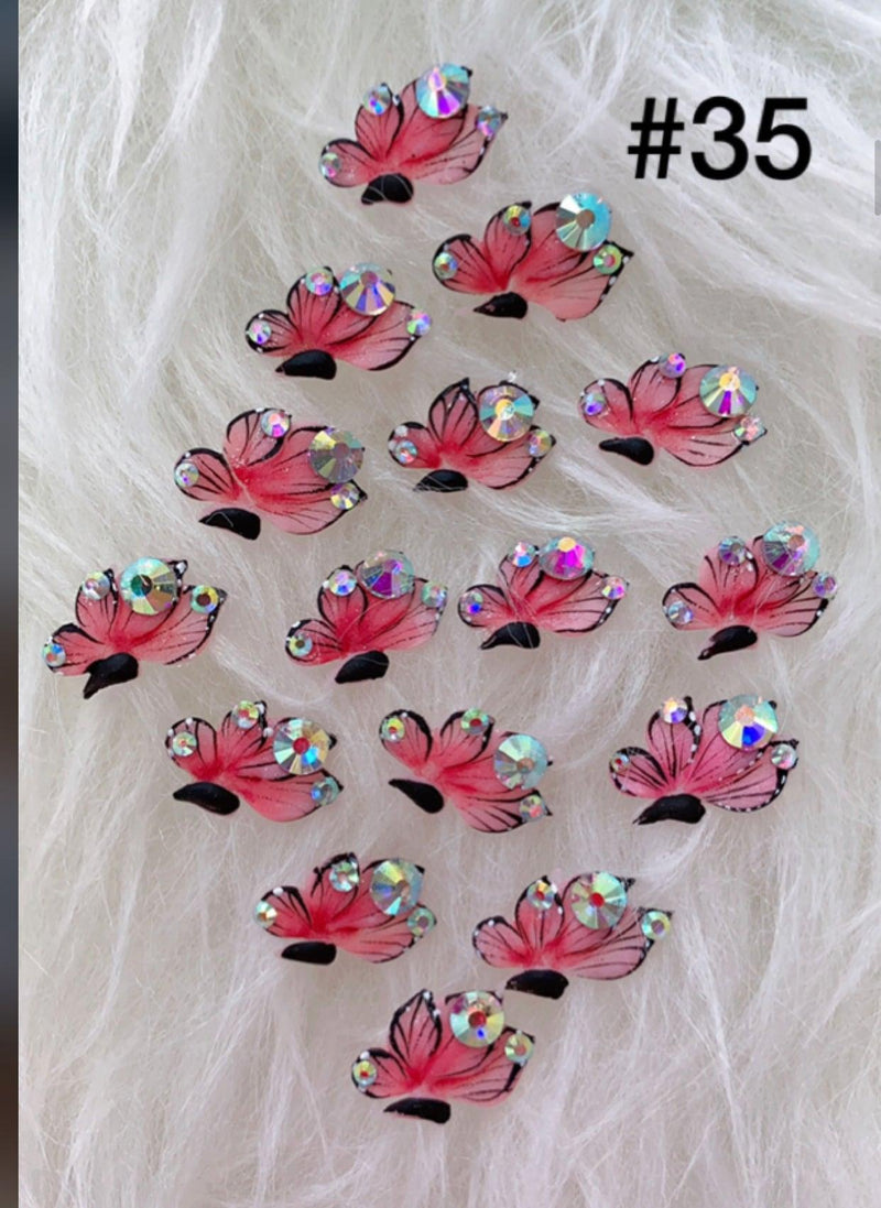 Handmade Nail 3D Flower (#031 - #040) - Angelina Nail Supply NYC