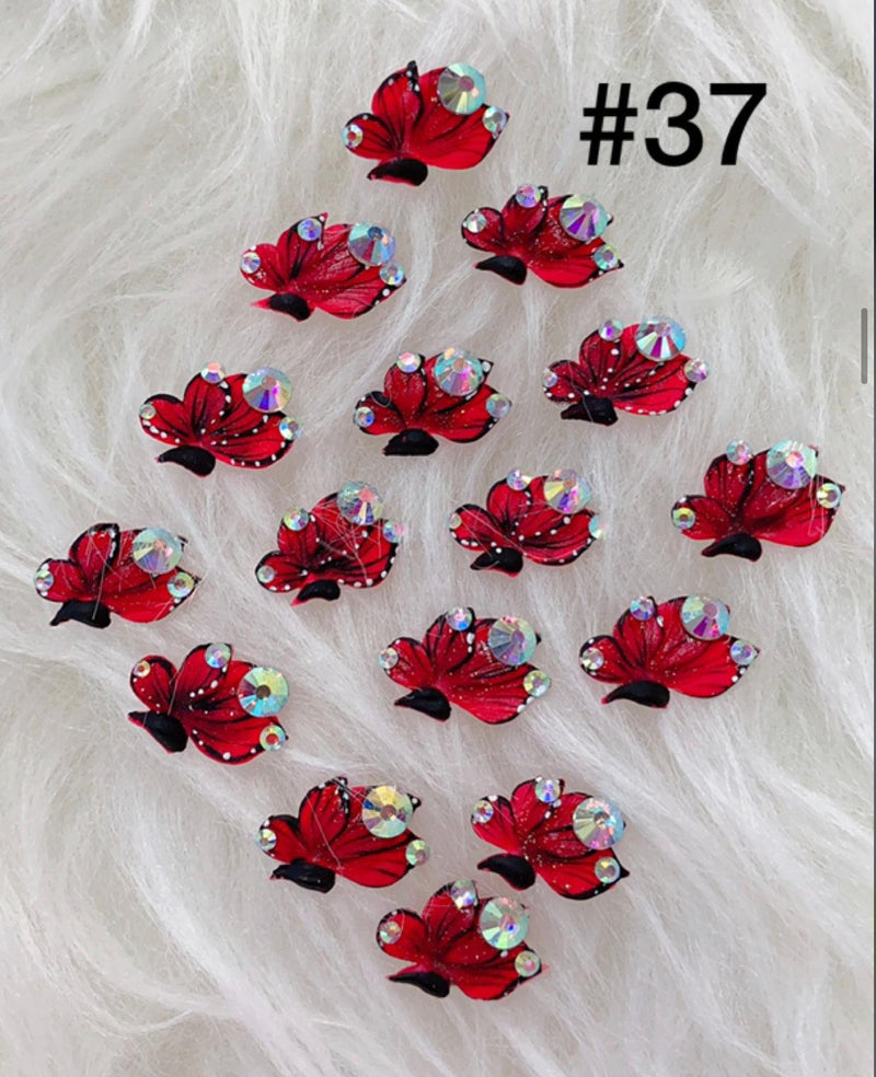 Handmade Nail 3D Flower (#031 - #040) - Angelina Nail Supply NYC