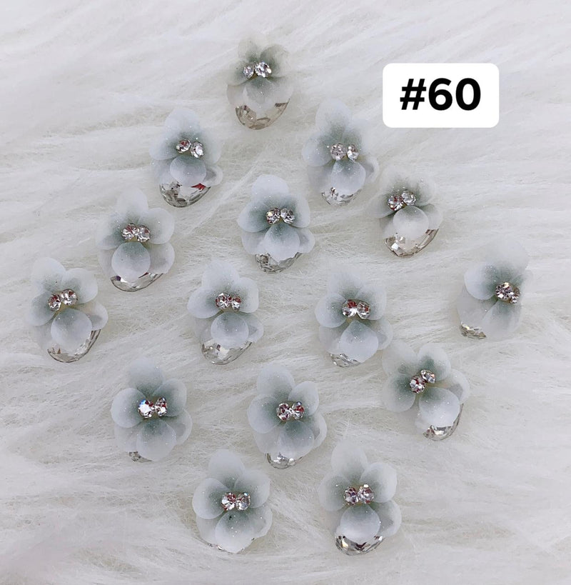 Handmade Nail 3D Flower (#051 - #060) - Angelina Nail Supply NYC