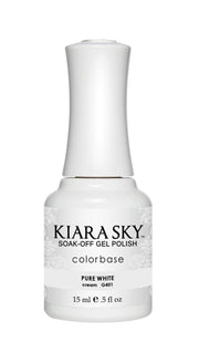 Kiara Sky Gel Color 401 Pure White - Angelina Nail Supply NYC