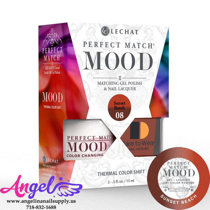 Lechat Mood Gel Duo 08 Sunset Beach - Angelina Nail Supply NYC