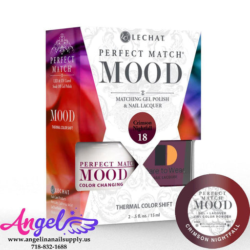 Lechat Mood Gel Duo 18 Crimson Nightfall - Angelina Nail Supply NYC