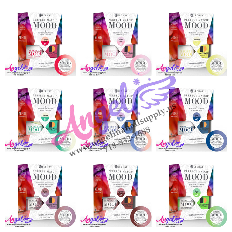 Lechat Mood Gel Duo Full Set 72 Colors - Angelina Nail Supply NYC