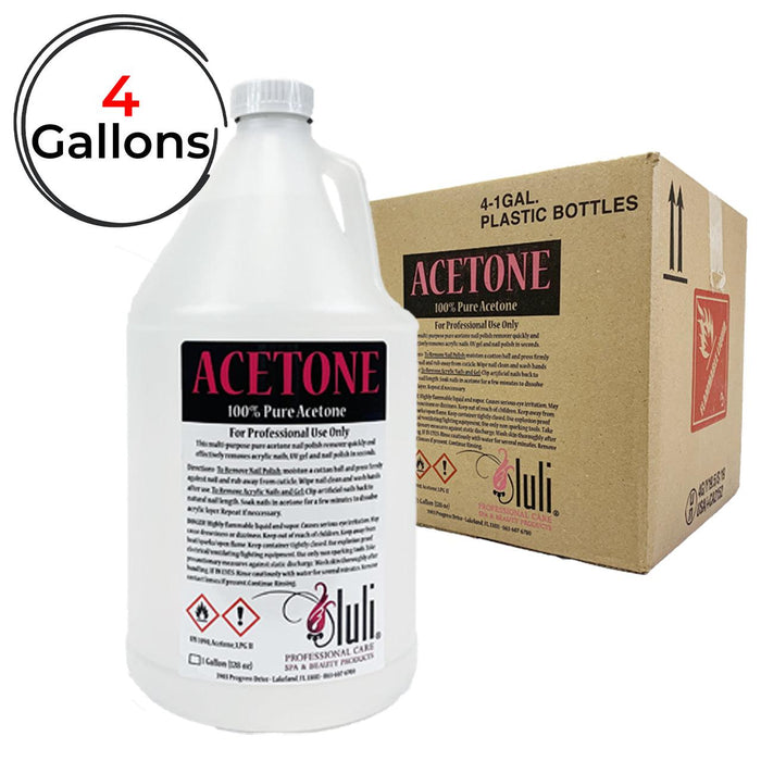 Luli 100% Pure Acetone (Box/ 4 Gallons) - Angelina Nail Supply NYC