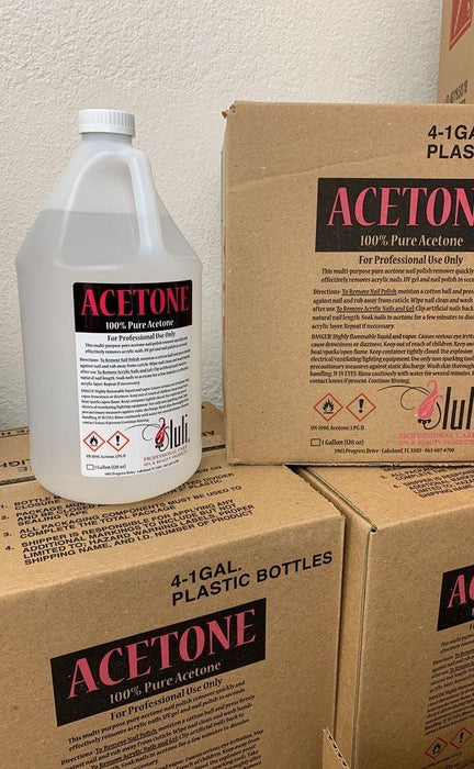 Luli 100% Pure Acetone (Box/ 4 Gallons) - Angelina Nail Supply NYC