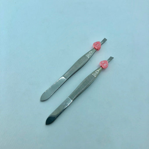 Pink heart Tweezer - Flat - Angelina Nail Supply NYC