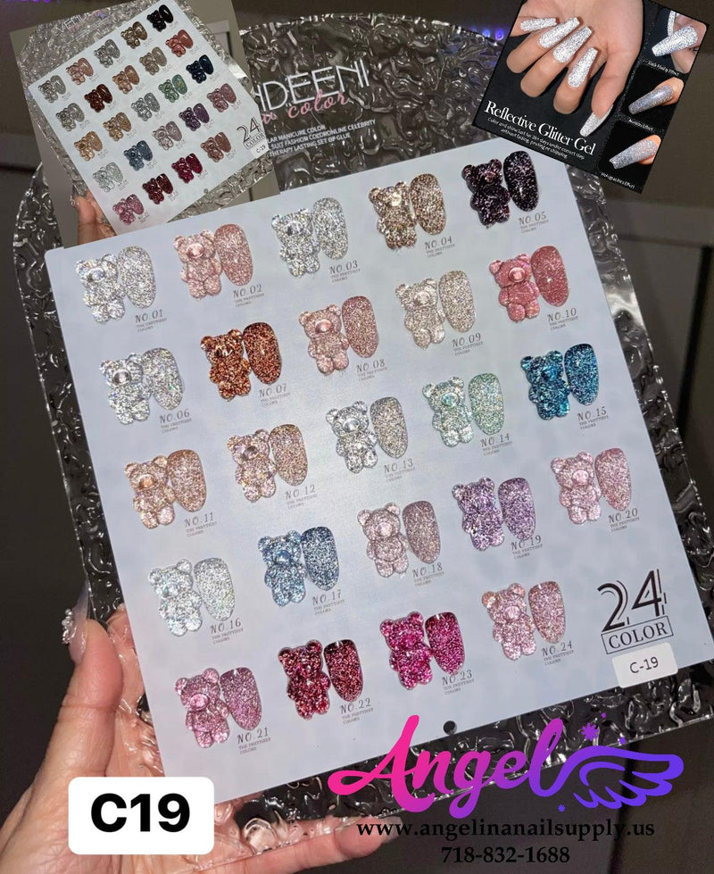 Reflective Glitter Gel Set - Angelina Nail Supply NYC