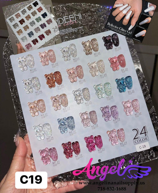 Reflective Glitter Gel Set - Angelina Nail Supply NYC