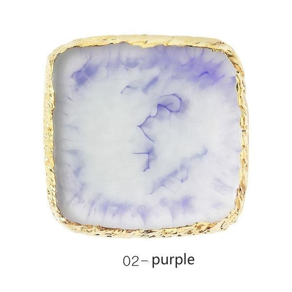 Resin Palette Agate Stone Dish | Tools For Color Mixing - Angelina Nail Supply NYC