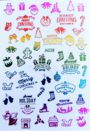 Sticker Christmas - Angelina Nail Supply NYC