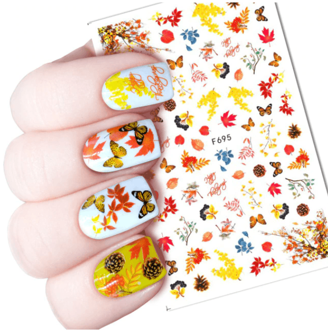 Sticker Leaf & Flower - Angelina Nail Supply NYC