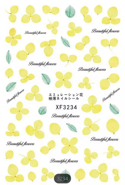 Sticker Leaf & Flower - Angelina Nail Supply NYC