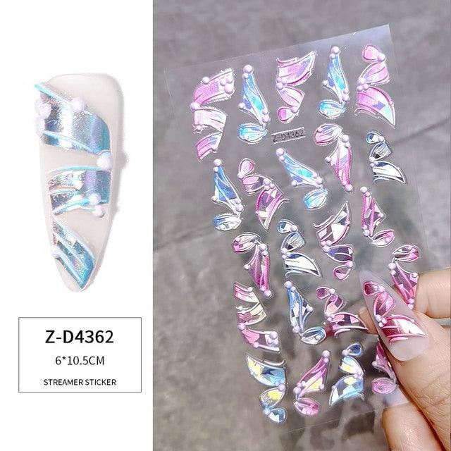 Sticker Unique Japanese Pearl Ribbon - Angelina Nail Supply NYC