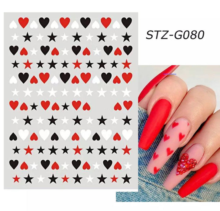 Sticker Valentine & Heart - Angelina Nail Supply NYC